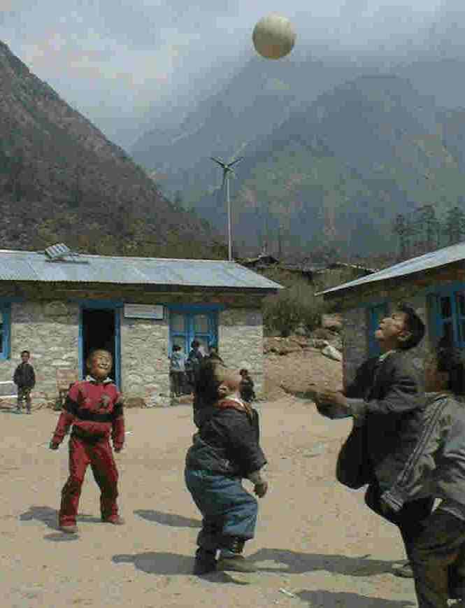 Folay children with ball