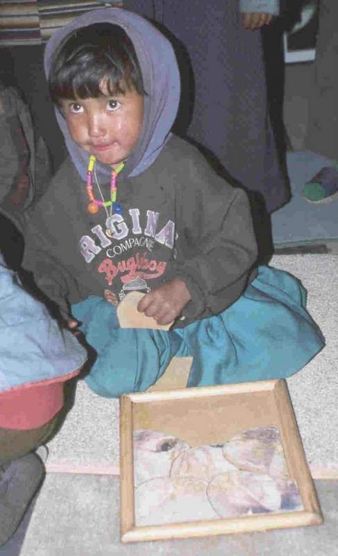 Preschooler with puzzle