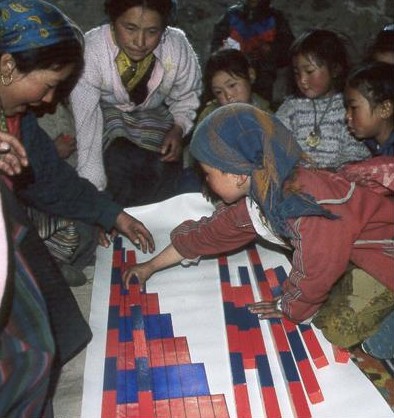 Preschoolers with sticks