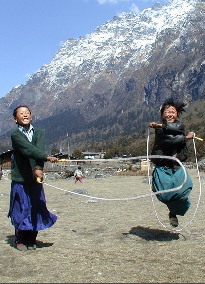 Children skipping